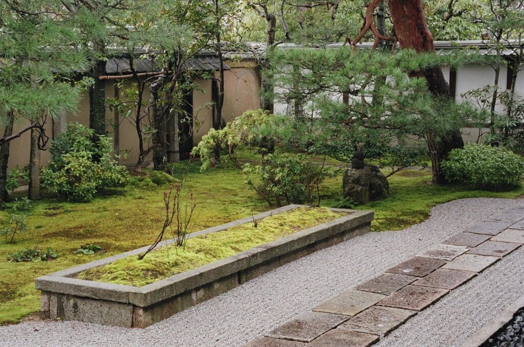 Photo: Part of the contemplation garden at Daishin-in, Kyoto