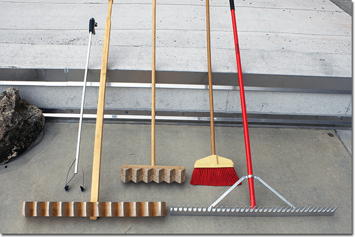 Tools for karesansui raked sand garden