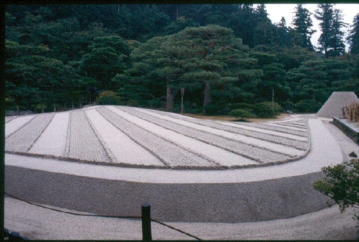 Ginkaku-ji Ginsadan, or raked Sea of Silver Sand