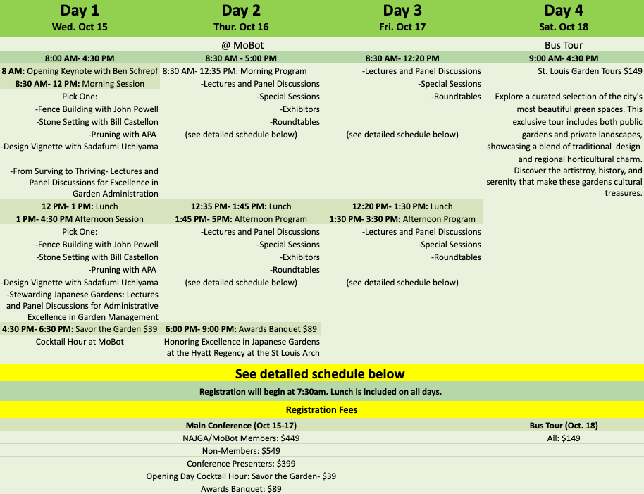 Conference Schedule Preview